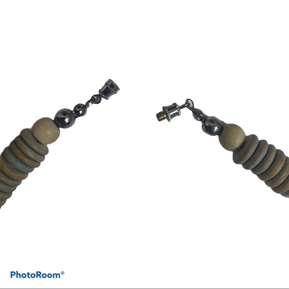 Vintage Wood Bead Boho Necklace - Picture 7 of 10